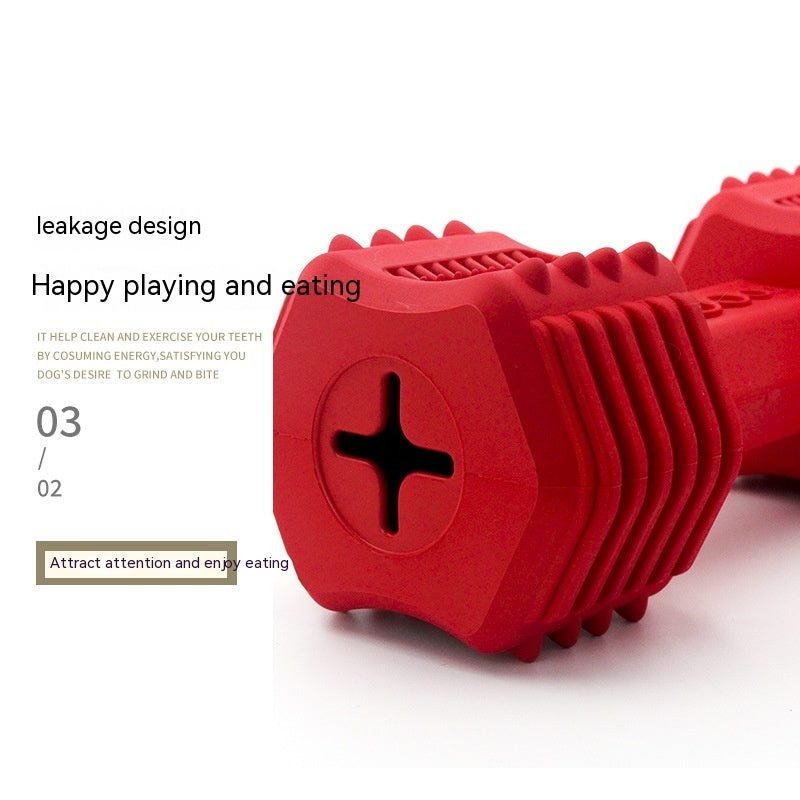 Rubber Interactive Dog Toy for Molar Chewing & Food Dispensing