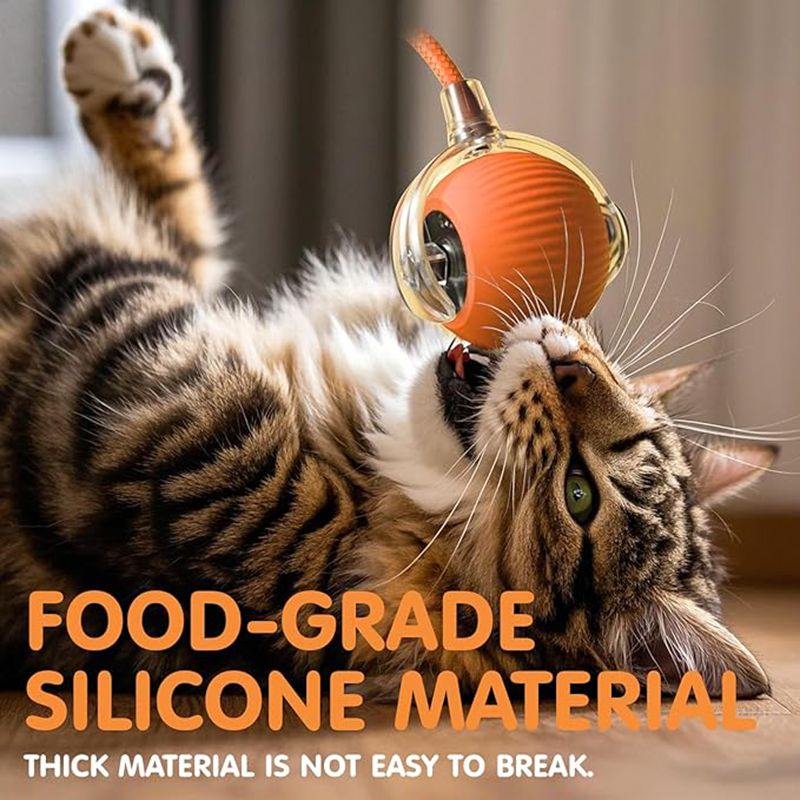 Automatic Interactive Rolling Cat Ball Toy with Rechargeable Sensor