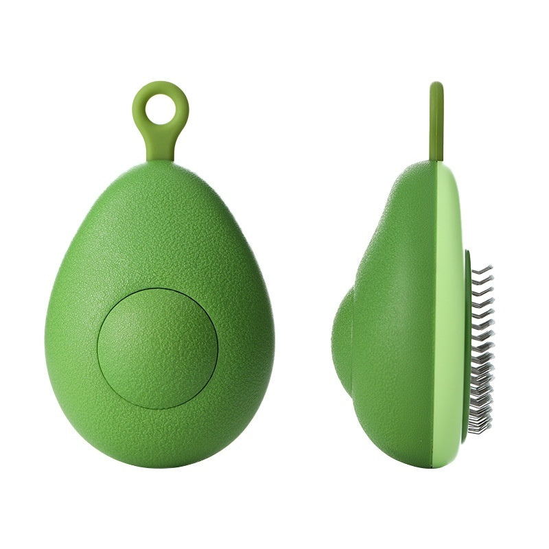 Avocado-Shaped Cat and Dog Hair Remover Brush with Stainless Steel Needles