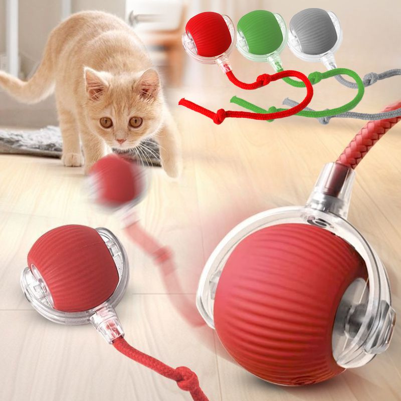 Automatic Interactive Rolling Cat Ball Toy with Rechargeable Sensor
