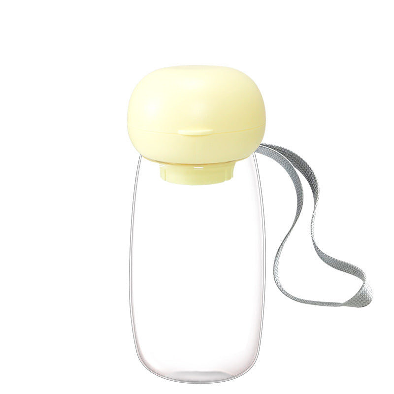 Portable Pet Water Bottle with Bowl and Lanyard for Cats & Dogs