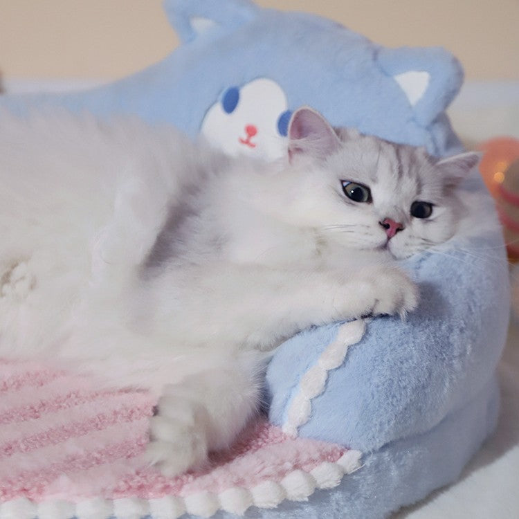 Winter Cat Sleeping Nest Pet Bed