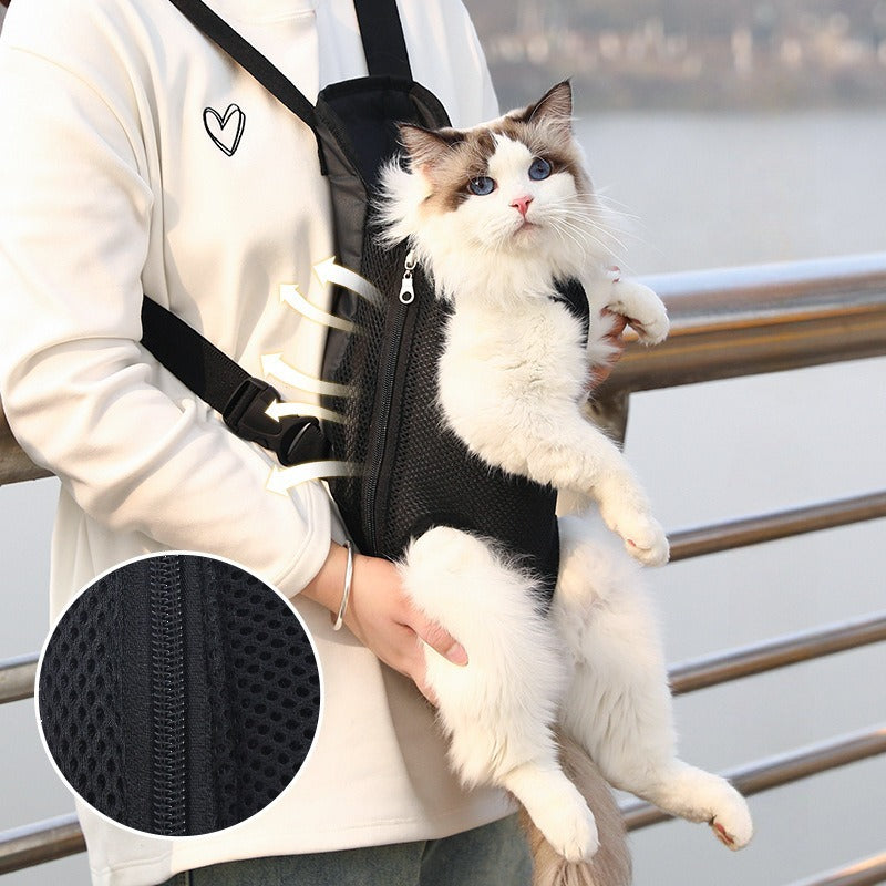 Breathable Adjustable Dog Carrier Backpack for Small Dogs Hiking Travel