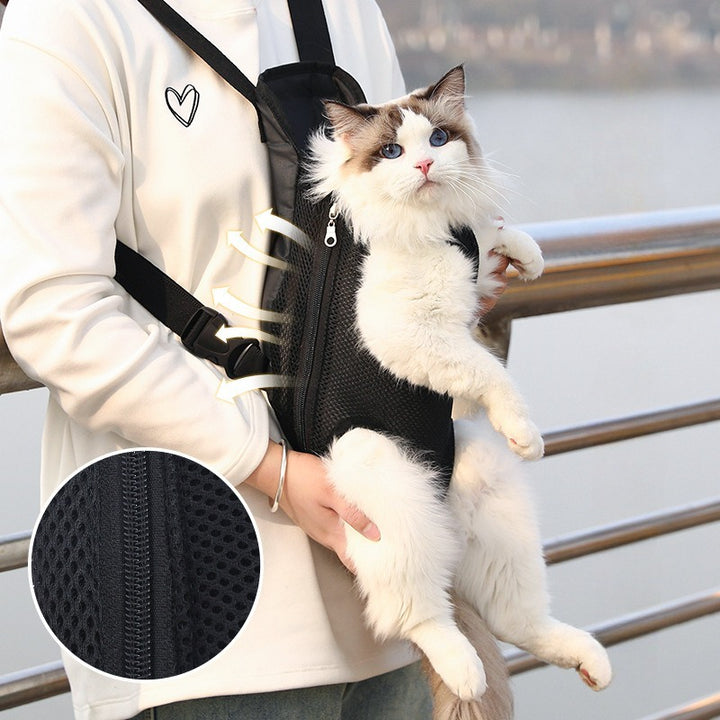 Breathable Adjustable Dog Carrier Backpack for Small Dogs Hiking Travel