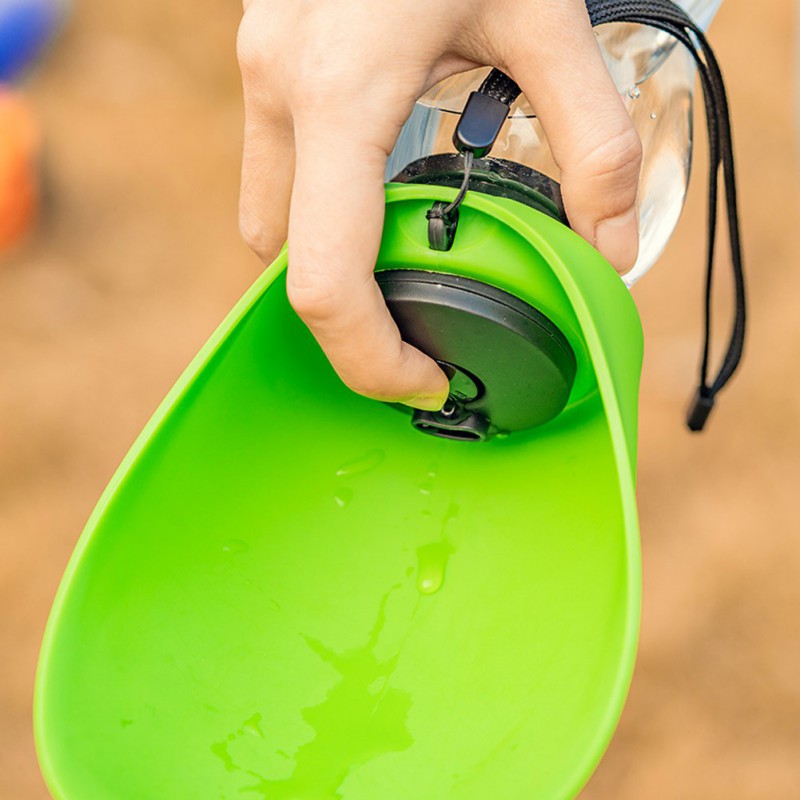 Portable Pet Water Bottle with Bowl for Cats & Dogs