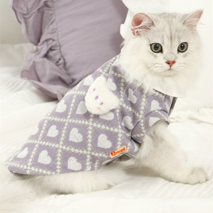 Lightweight Summer Cat Clothes Preventing Lint and Keeping Cool