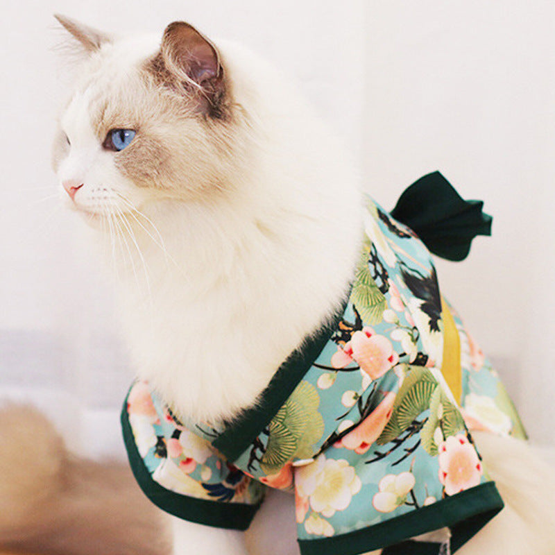 Stylish Kimono-Inspired Clothes for Cats Fashionable Pet Outfit