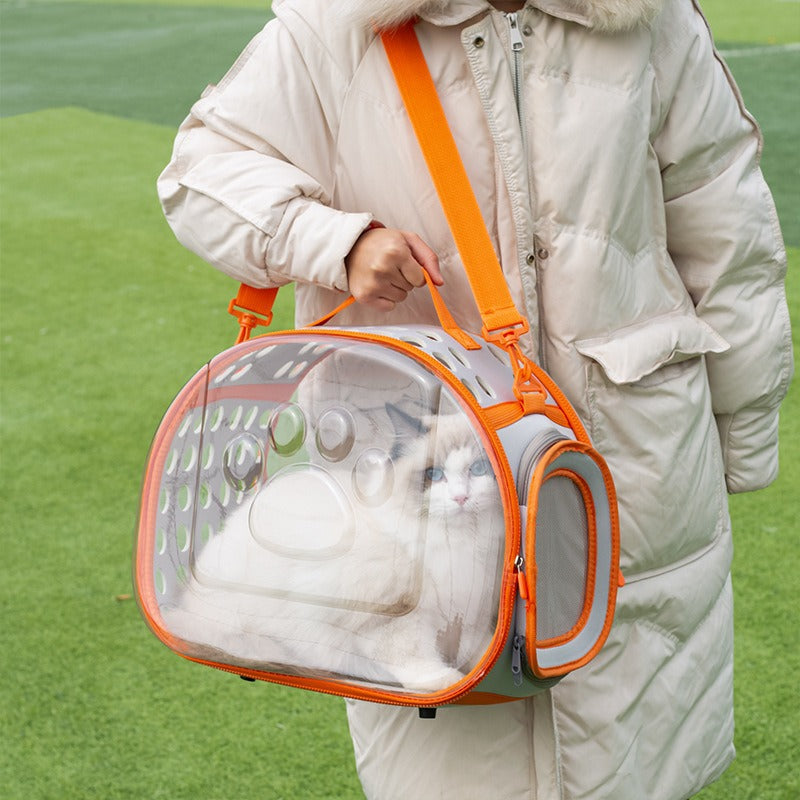 Transparent Space Capsule Backpack for Cats and Small Pets