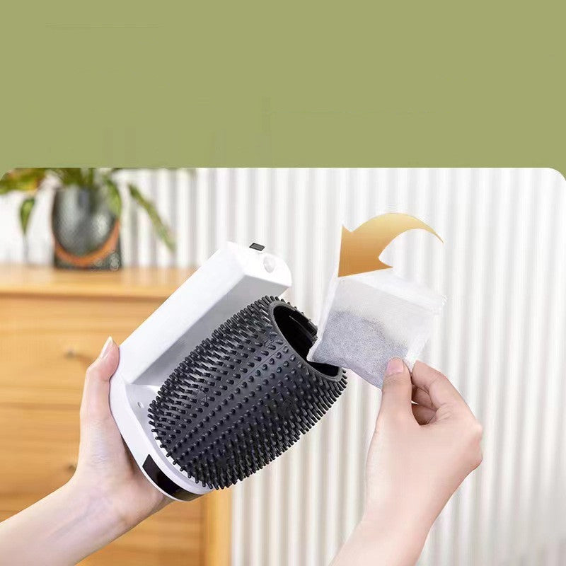 Automatic Cat Self Groomer Corner Brush Soft Scratcher