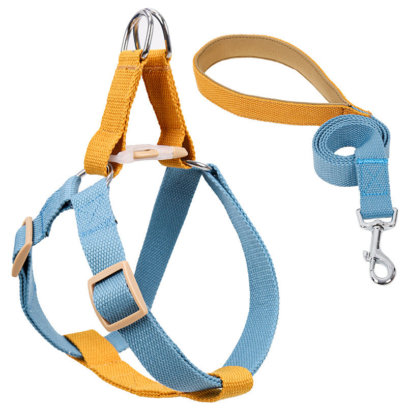Vest-Style Dog Leash with Colorful Drawstring for Safe Walking