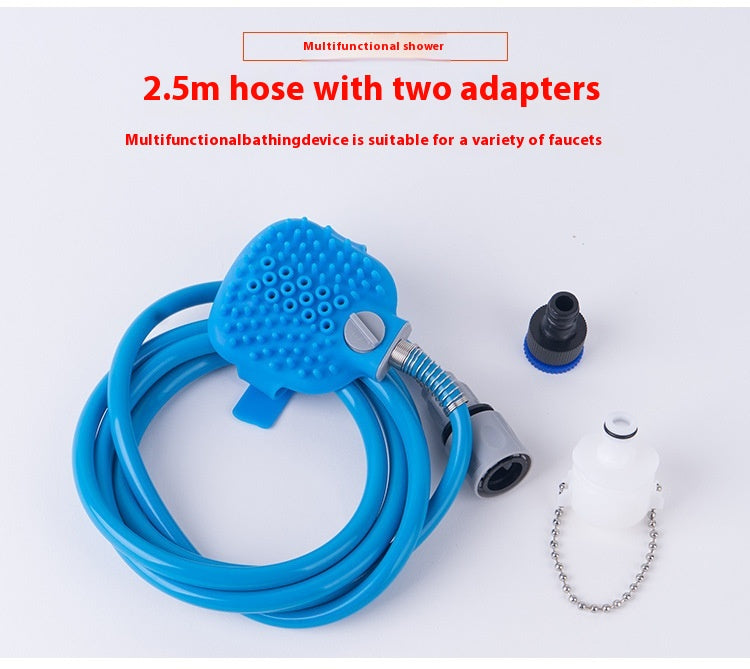 Handheld Pet Bathing Gloves with Silicone Massage Nozzle for Dogs
