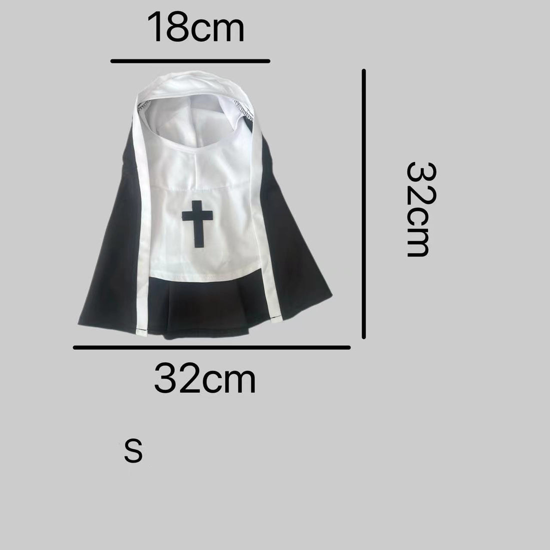 Halloween Cosplay Dog Costume for Small Medium Dogs Black White Cloak