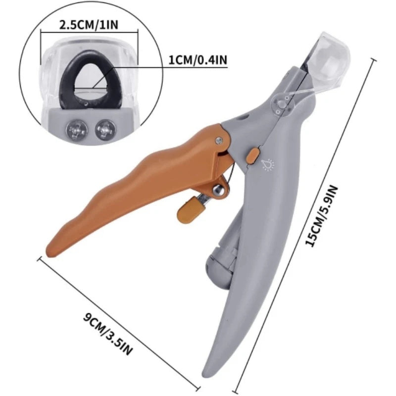 LED Pet Nail Clipper with Magnifier for Dogs Cats