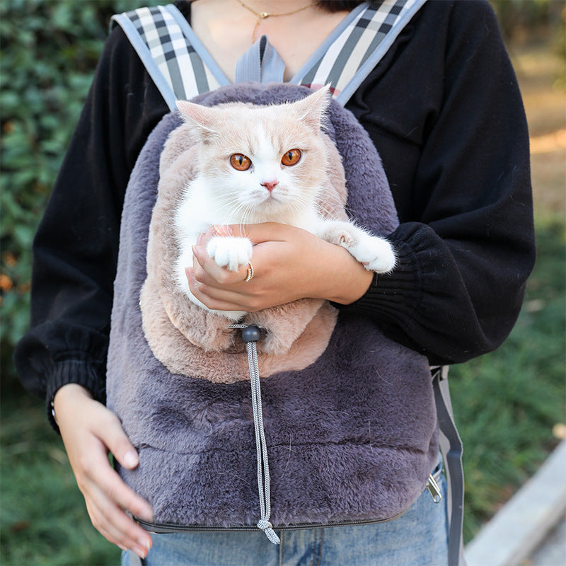 Plush Fashionable Portable Chest Backpack for Pets