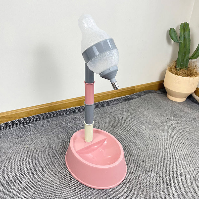 Automatic Adjustable Height Pet Water Dispenser & Feeder Bowl