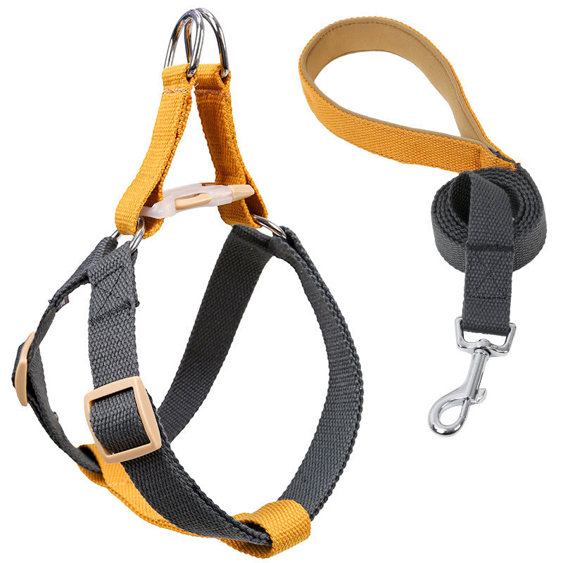 Vest-Style Dog Leash with Colorful Drawstring for Safe Walking