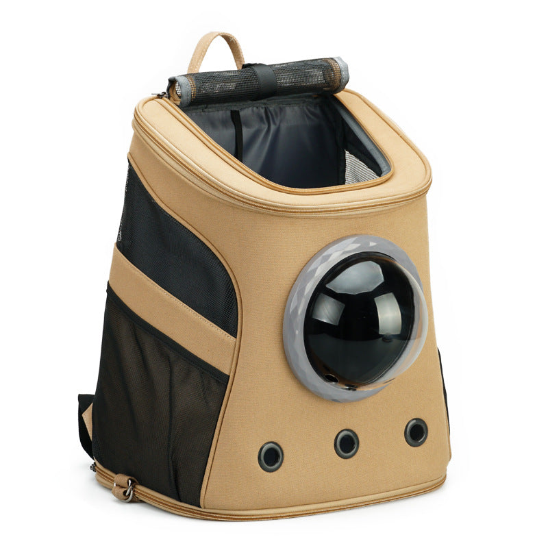 Backpack-Style Portable Carrier for Medium-Sized Cats and Dogs