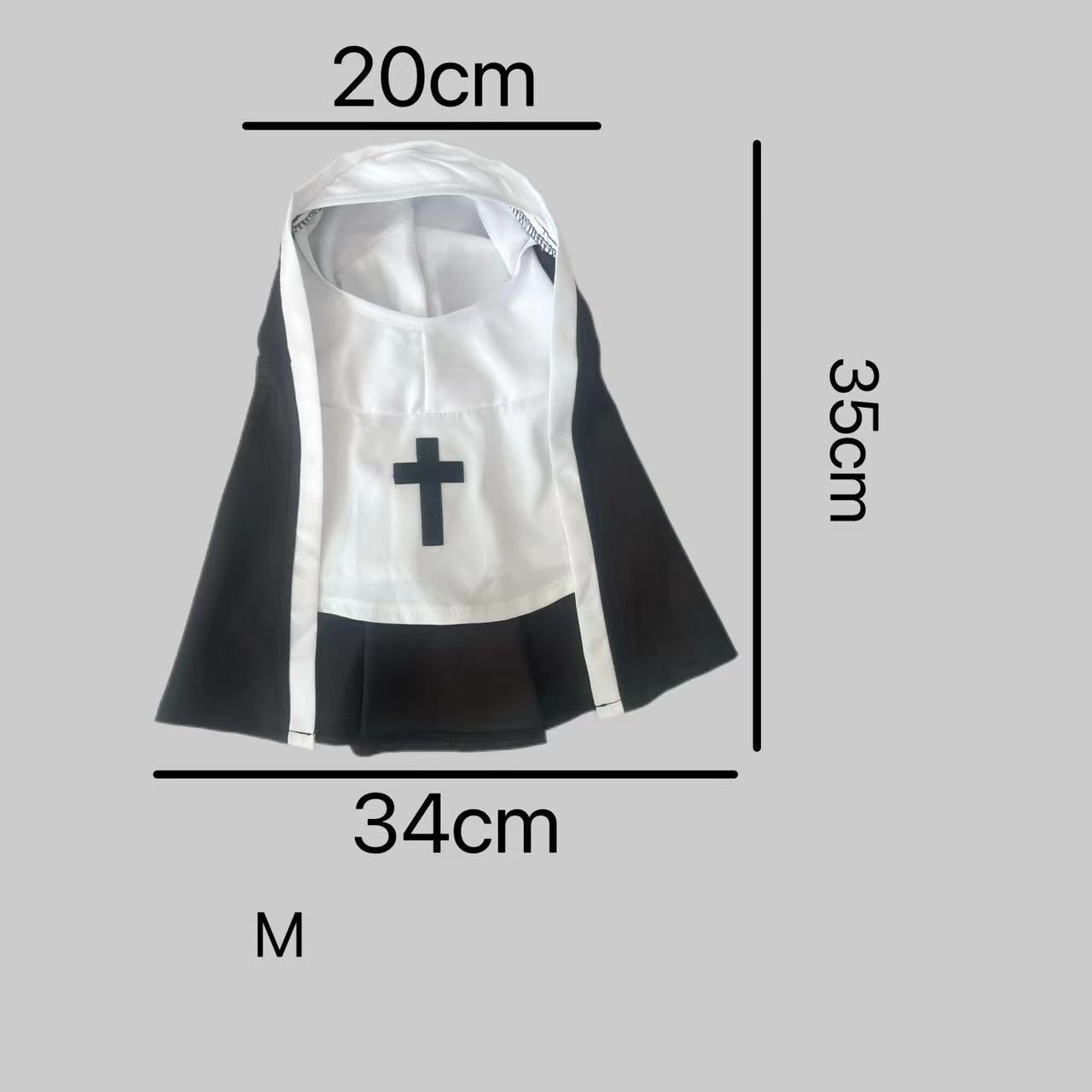 Halloween Cosplay Dog Costume for Small Medium Dogs Black White Cloak