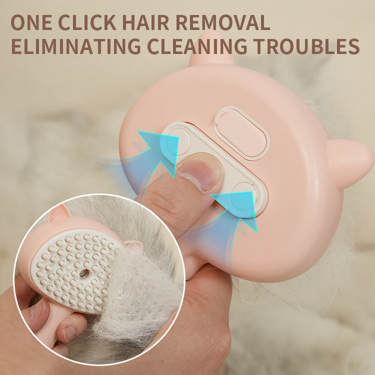 Rechargeable Mist Cat Grooming Brush Self Cleaning Slicker for Pets