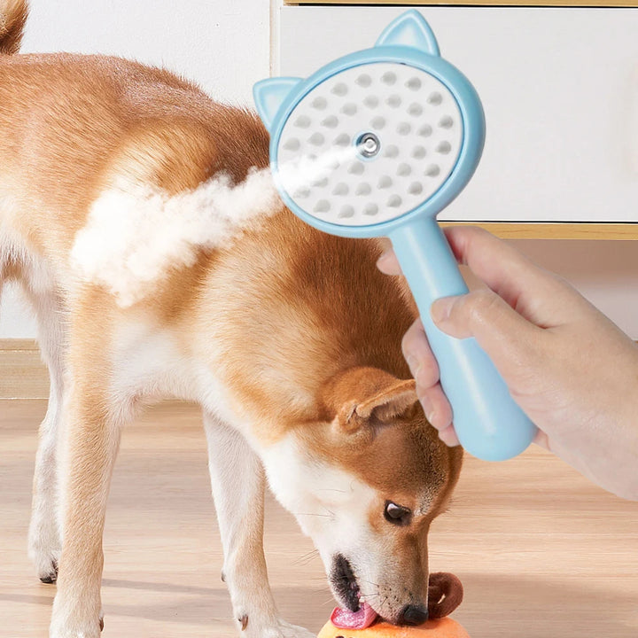 Rechargeable Mist Cat Grooming Brush Self Cleaning Slicker for Pets