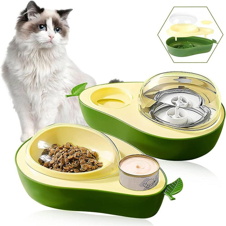 Avocado-Shaped Automatic Water & Slow Feeder for Small Pets