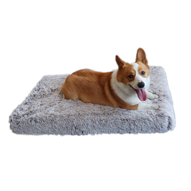 Plush Square Pet Sofa Bed with Memory Foam for Deep Sleep