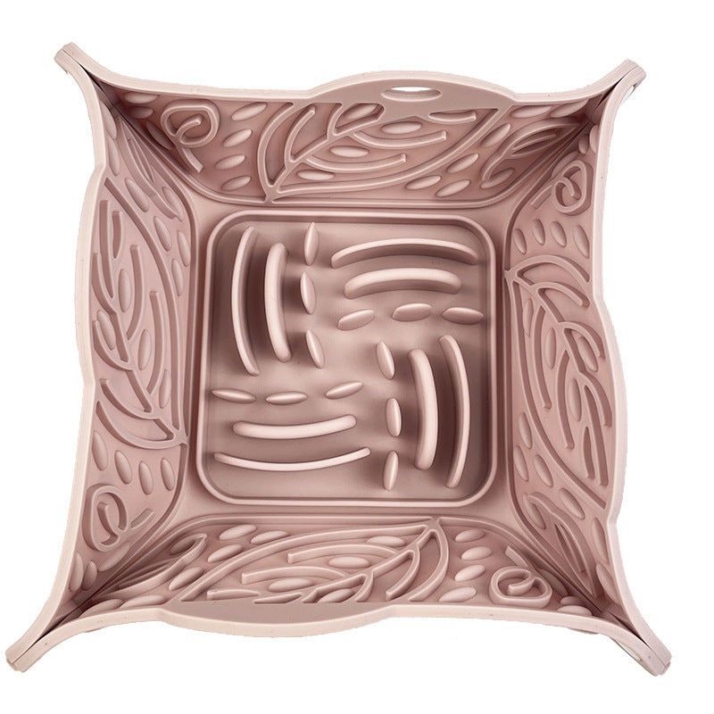 Foldable Silicone Slow Feeding Mat & Multi-Functional Pet Bowl