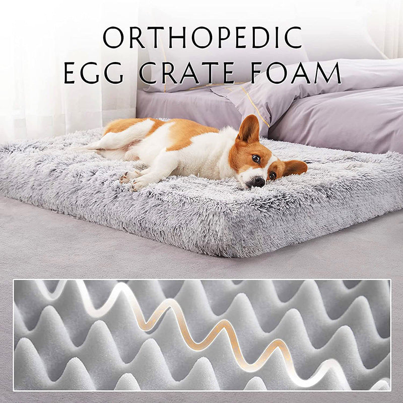 Plush Square Pet Sofa Bed with Memory Foam for Deep Sleep