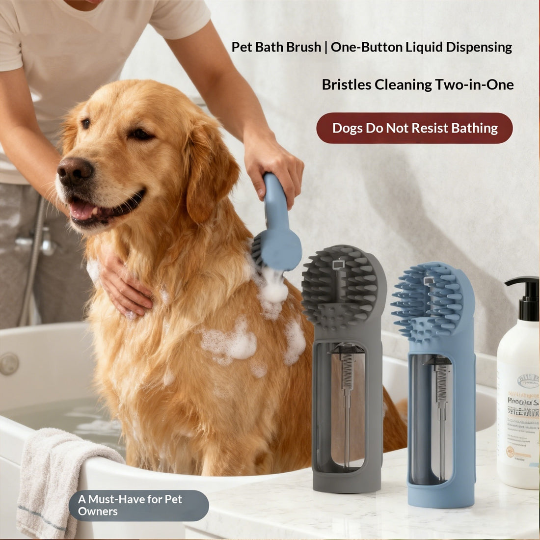 2-in-1 Silicone Multi-Functional Pet Bath Brush