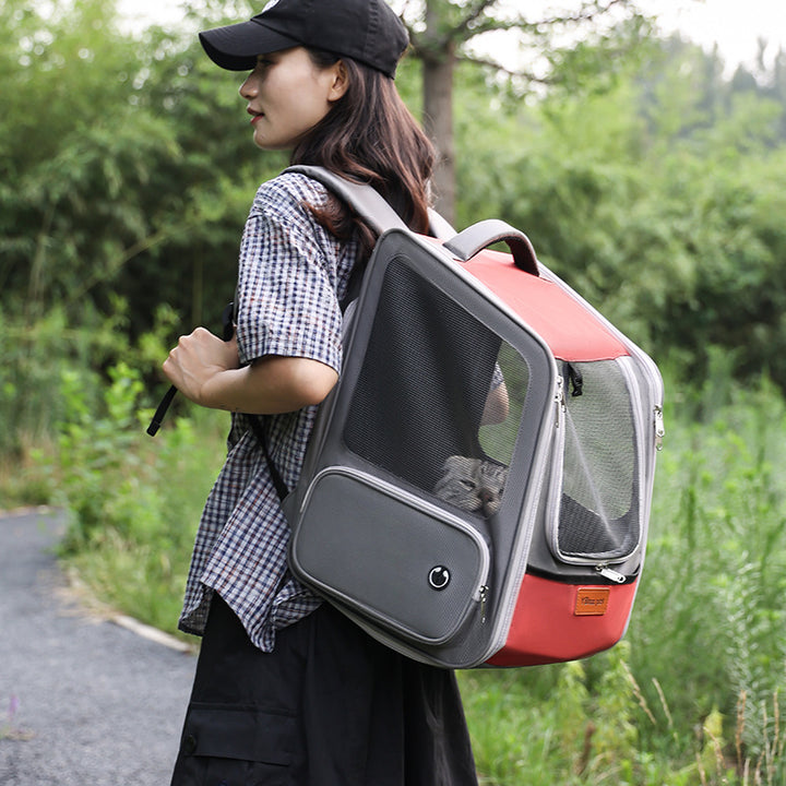 Expandable Large-Capacity Portable Pet Diaper Backpack for Travel