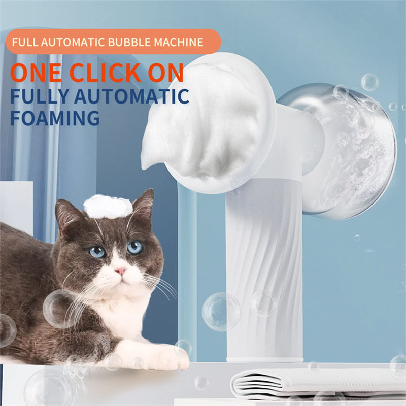 Automatic Foaming Pet Shampoo Brush with Soap Dispenser for Dogs Cats