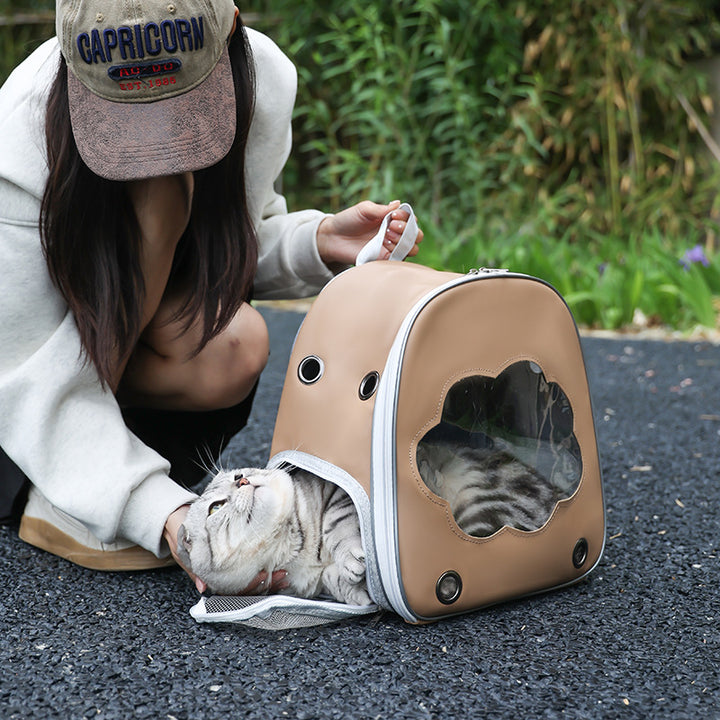 Large-Capacity Portable Space Capsule Backpack for Pets