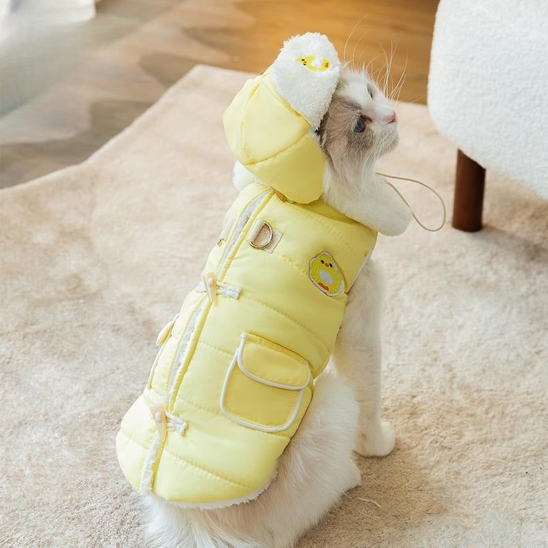 Thickened Cotton-Padded Autumn & Winter Cat Clothes, Anti-Lint