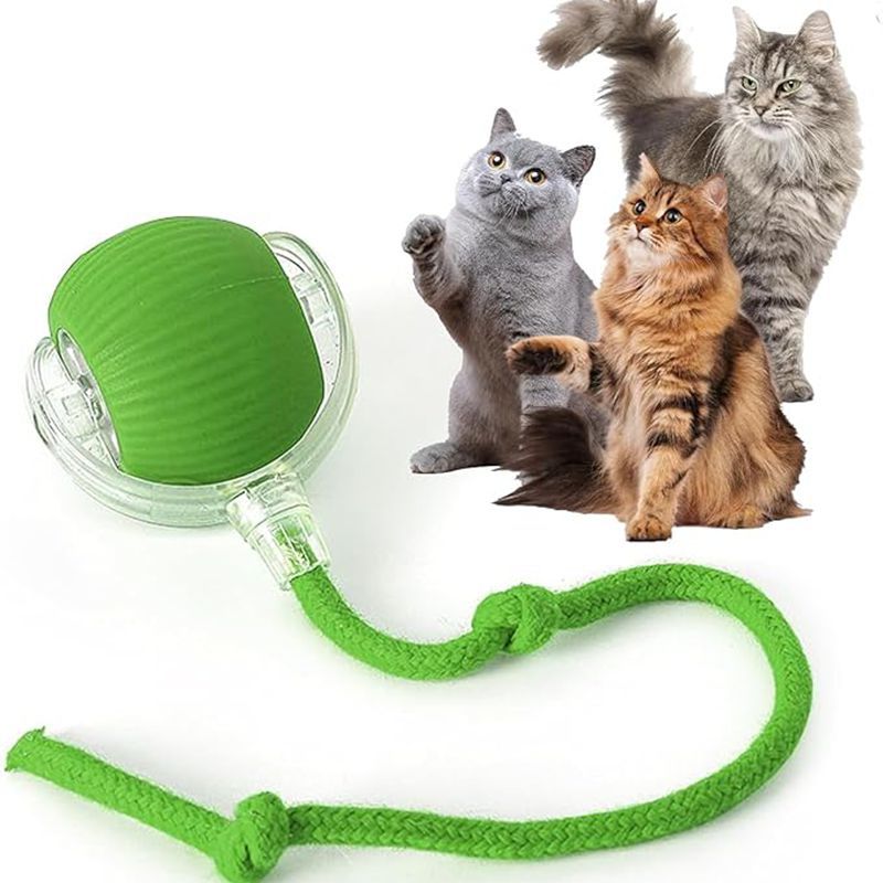 Automatic Interactive Rolling Cat Ball Toy with Rechargeable Sensor
