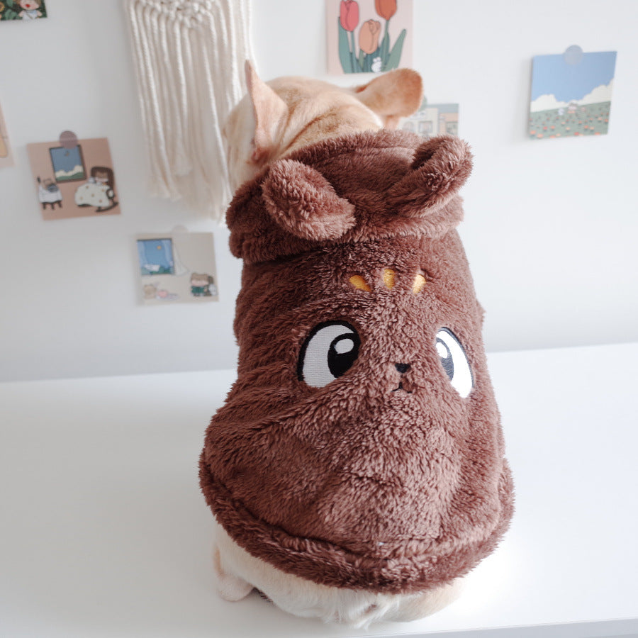 Cartoon Embroidered Hooded Vest for Pets