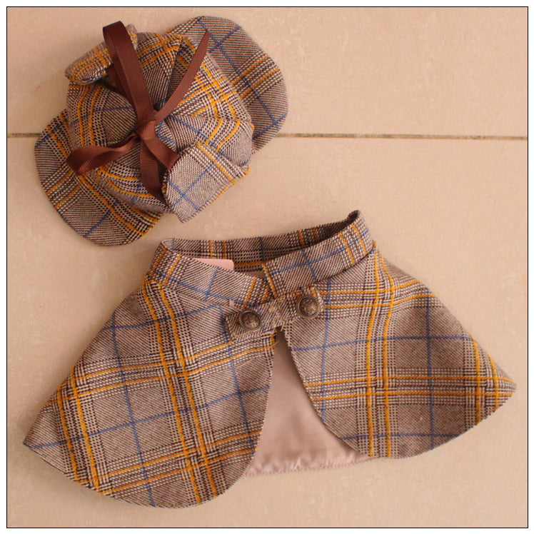Detective Cloak & Hat Costume for Cats & Dogs